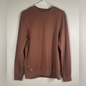 Vuori Ponto Performance Crew, Brown, Men’s Medium
